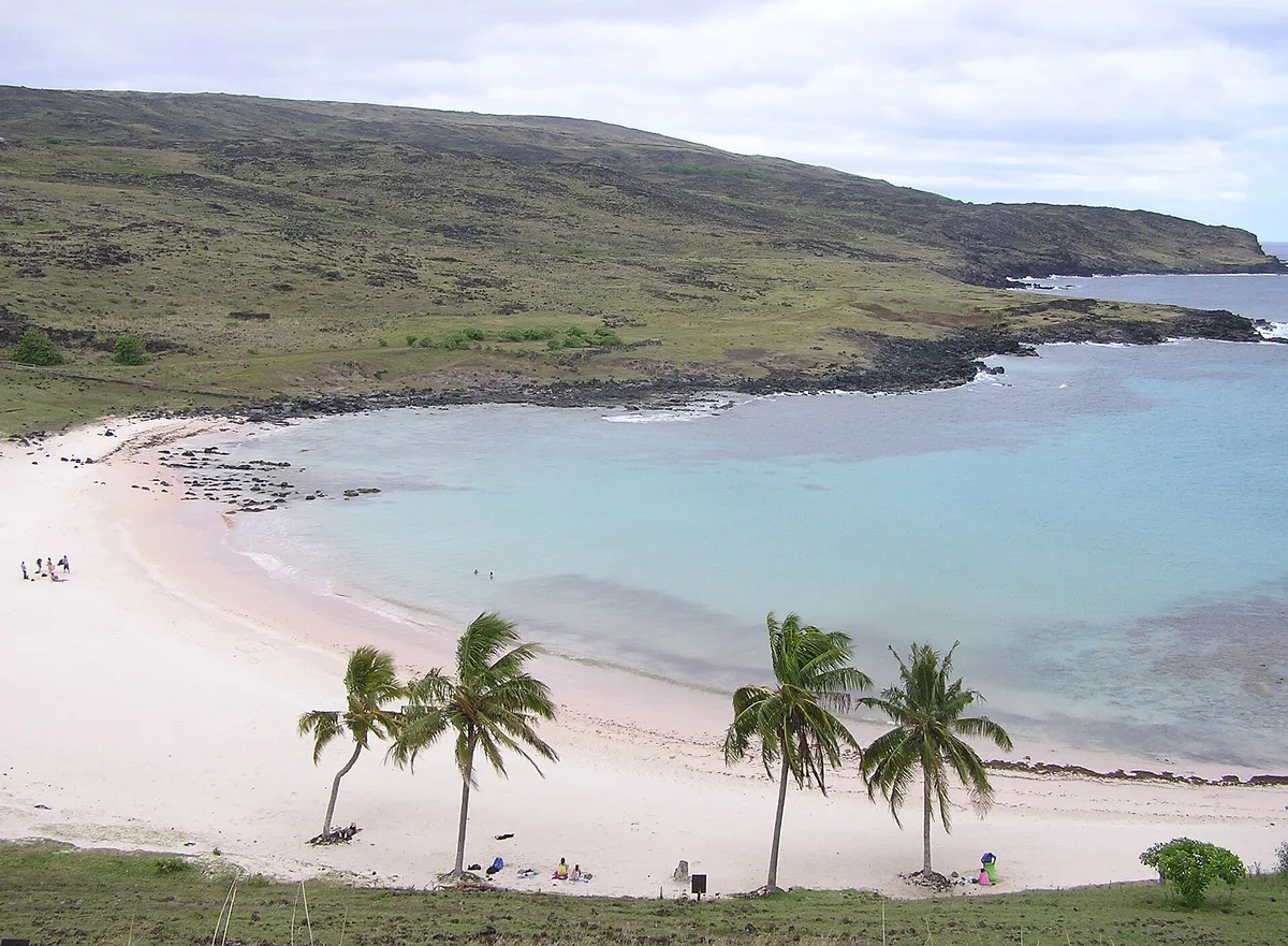 Hanga Rau Beach, Isla de Pascua, Chilean Pacific, Chile