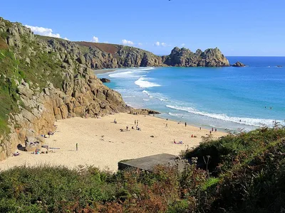 Porthcurno Beach, St Levan, British Coast, United Kingdom — 4