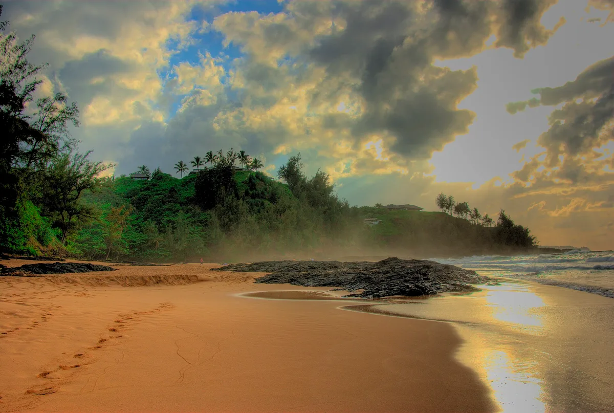 Kauapea Beach, Kilauea, Hawaii, United States
