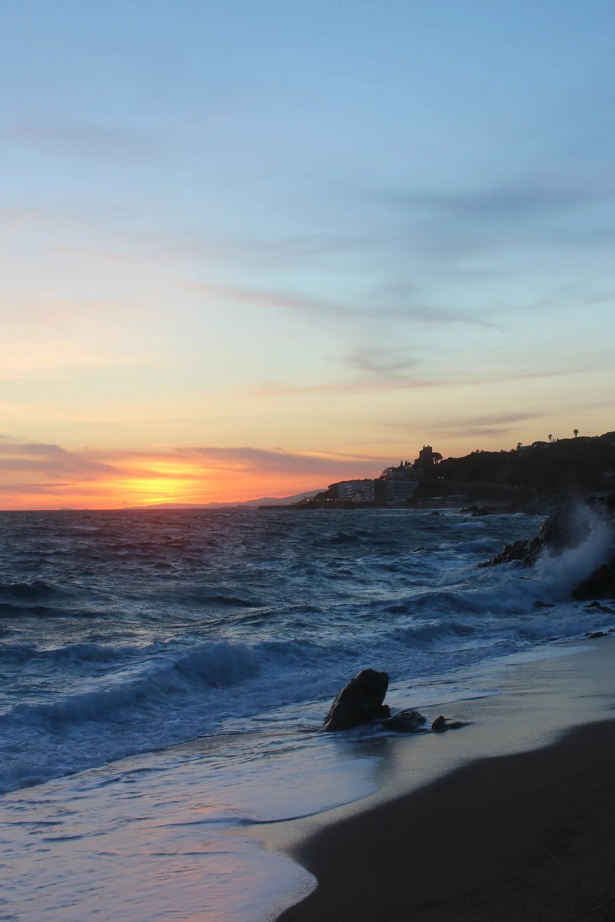 Cala Roca Grossa-Strand, Calella, Catalonia, Spanien