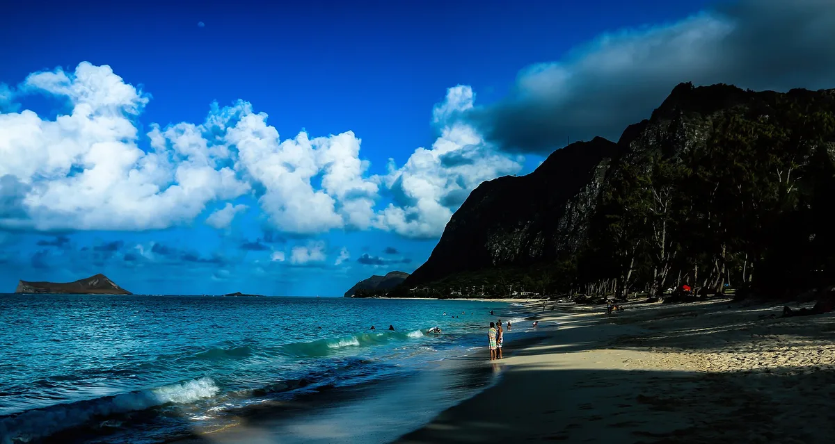 Waimanalo Beach Park, Waimanalo, Hawaii, United States