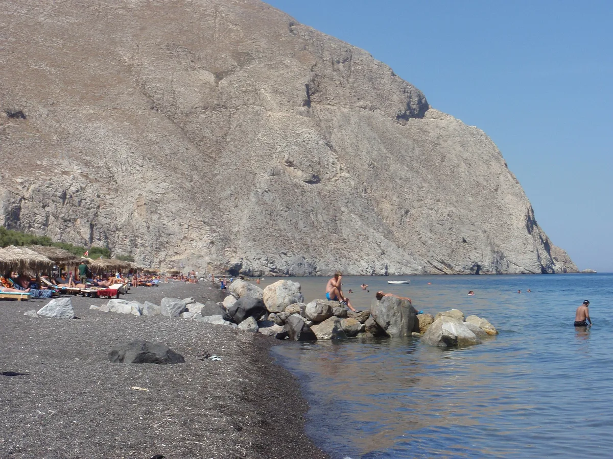 Perissa Beach, Cyclades, Greece