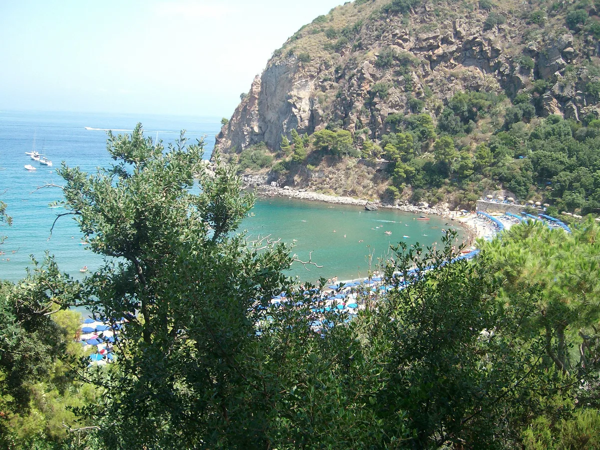 San Montano-Strand, Lacco Ameno, Campania, Italien