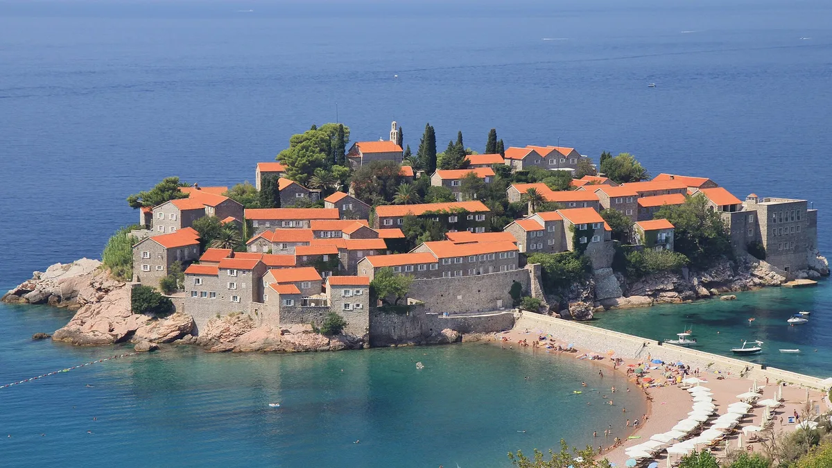 Sveti Stefan Beach, Budva, Adriatic Coast, Montenegro — 2