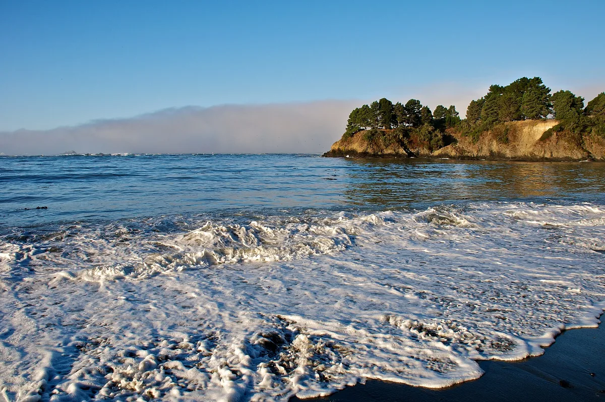 Van Damme State Beach, Little River, California Coast, United States — 2