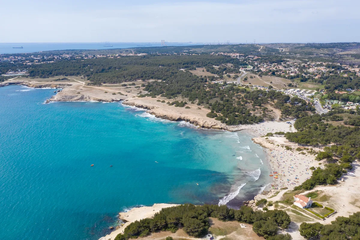Sainte-Croix Beach, Martigues, Provence-Alpes-Côte d'Azur, France