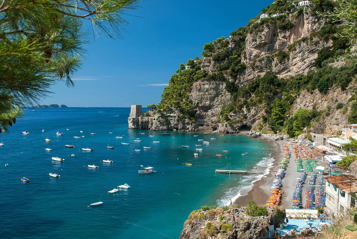 Fornillo Beach, Positano, Campania, Italy