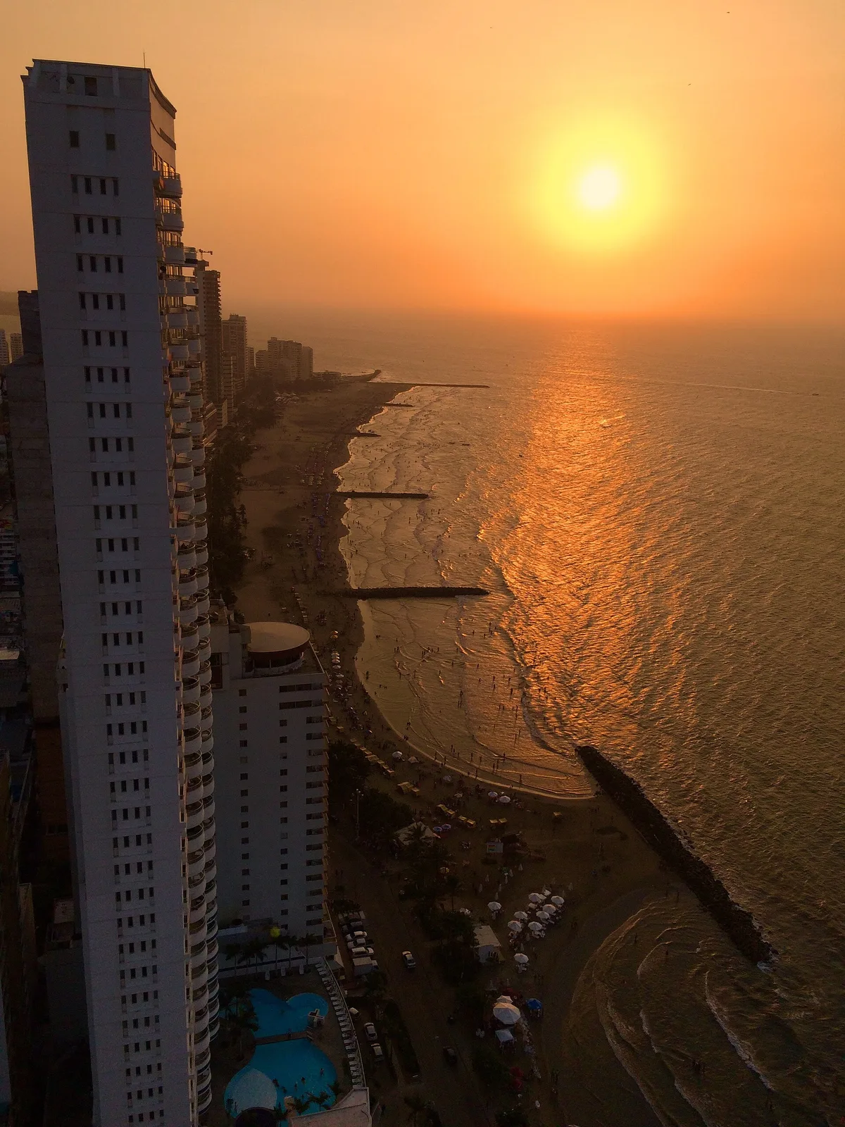Bocagrande Beach, Cartagena de Indias, Colombian Caribbean, Colombia