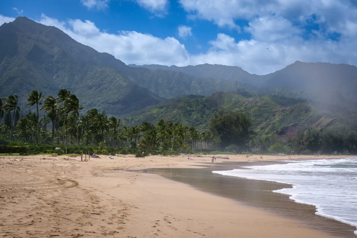 Playa de Hanalei Bay, Hanalei, Hawaii, Estados Unidos — 4