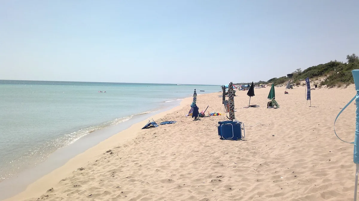 San Pietro in Bevagna-Strand, Manduria, Puglia, Italien