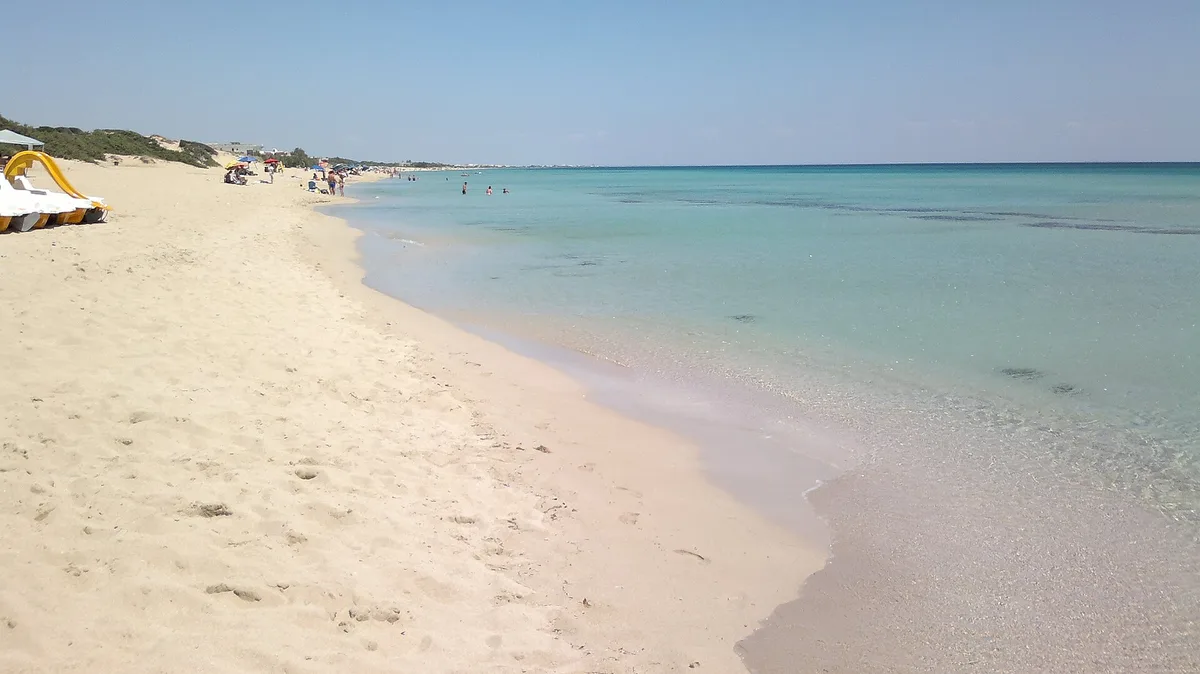 San Pietro in Bevagna-Strand, Manduria, Puglia, Italien — 2