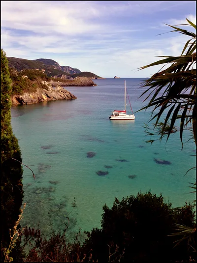 Paleokastritsa Beach, Central Corfu and Diapontia Islands, Ionian Islands, Greece — 2