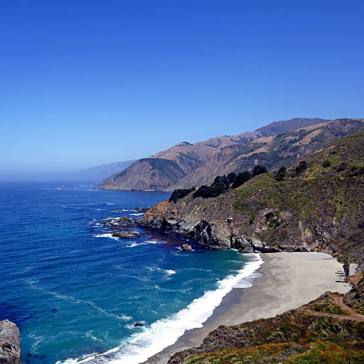 Spiaggia di Gamboa Point, Big Sur, California Coast, Stati Uniti