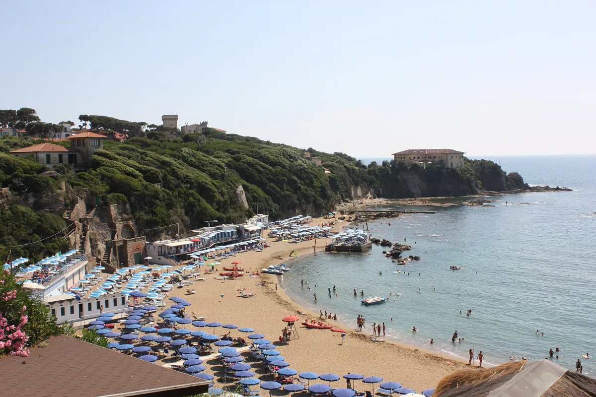 Quercetano Bay Beach, Rosignano Marittimo, Tuscany, Italy