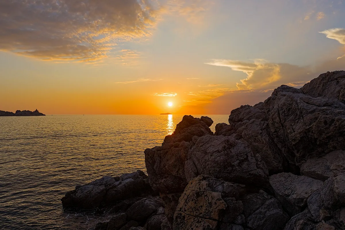 Lapad Beach, Dubrovnik, Dalmatia, Croatia