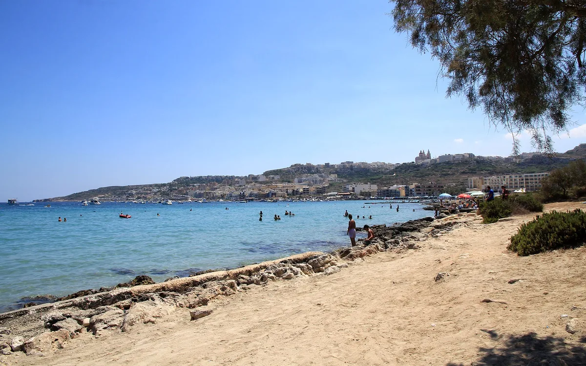 Mellieħa Bay-Strand, Mellieħa, Maltese Islands, Malta
