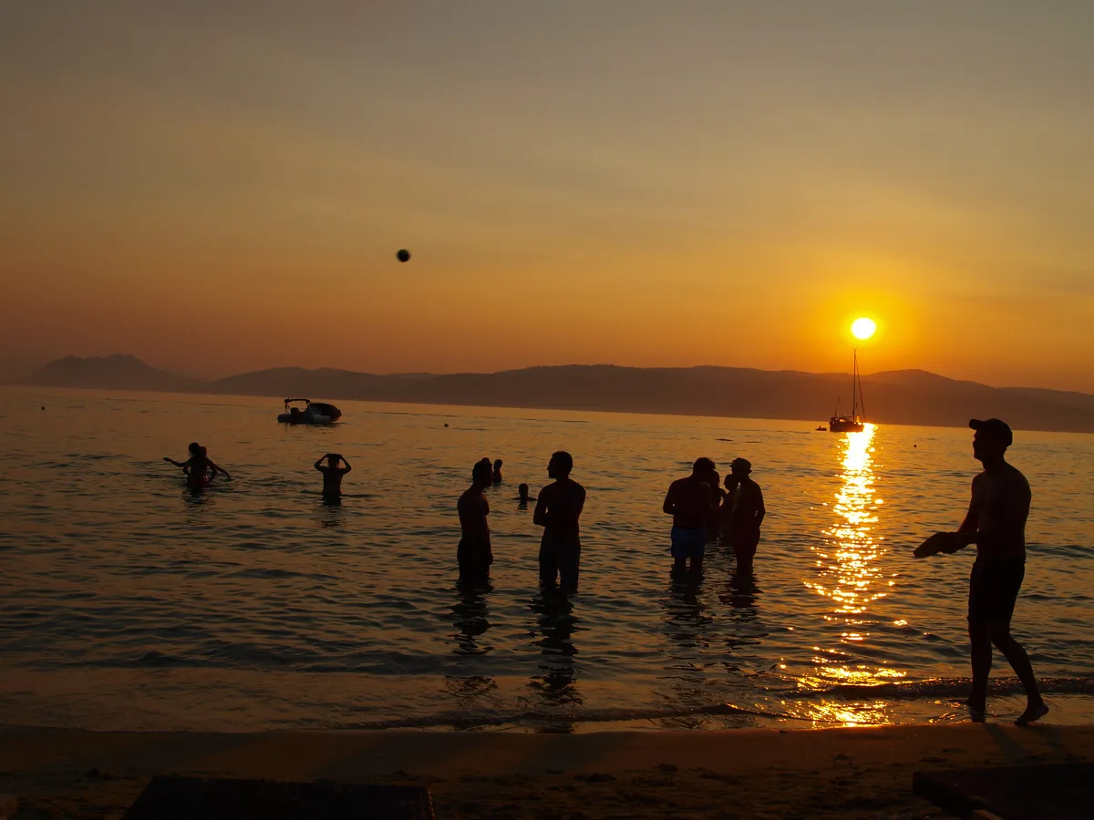 Playa de Banana, Skiathos, Sporades, Grecia