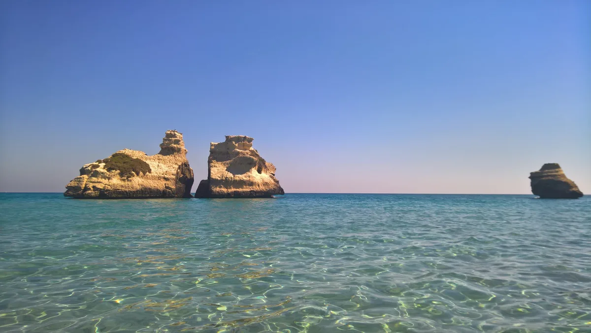 Playa de Torre dell'Orso, Melendugno, Puglia, Italia