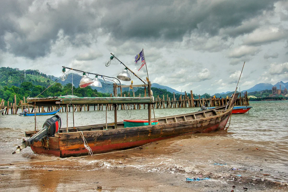 Pasir Hitam-Strand, Mukim Ayer Hangat, Andaman Sea, Malaysia — 2