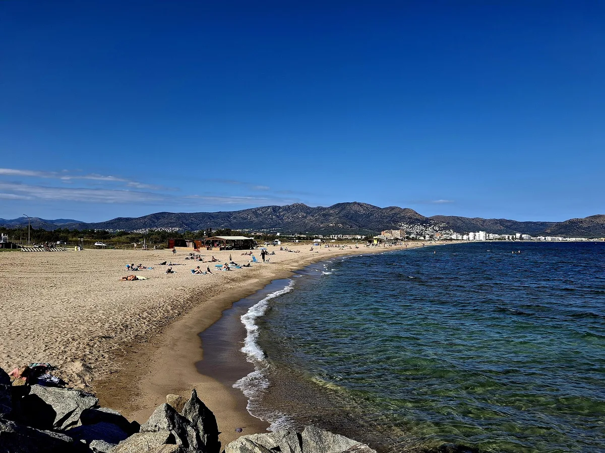 Empuriabrava-Strand, Castelló d'Empúries, Catalonia, Spanien