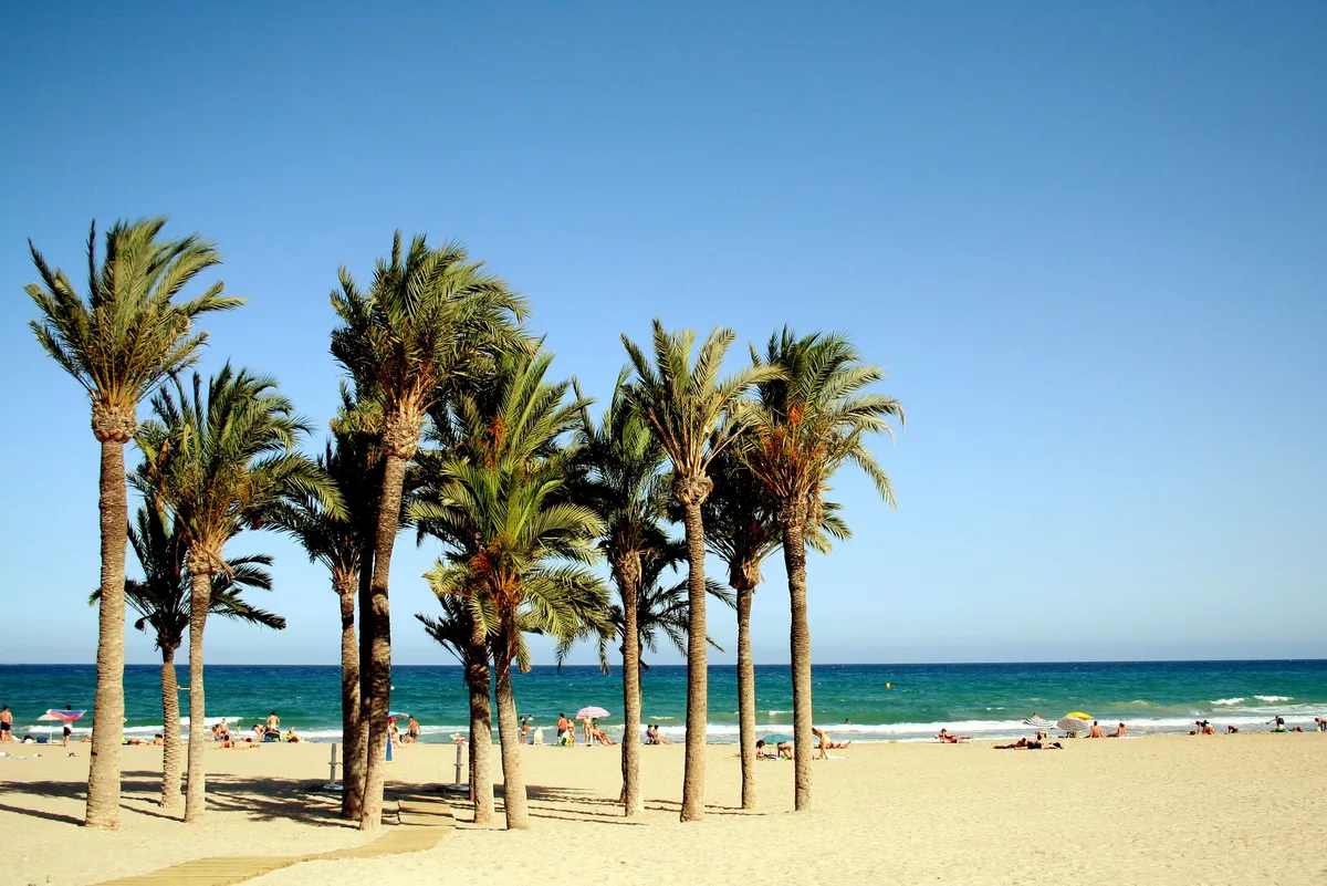 Villajoyosa-strand, Villajoyosa, Valencian Community, Spanje