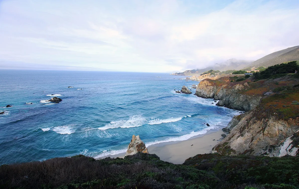 Spiaggia di Andrew Molera State Park, Big Sur, Monterey County, California Coast, Stati Uniti