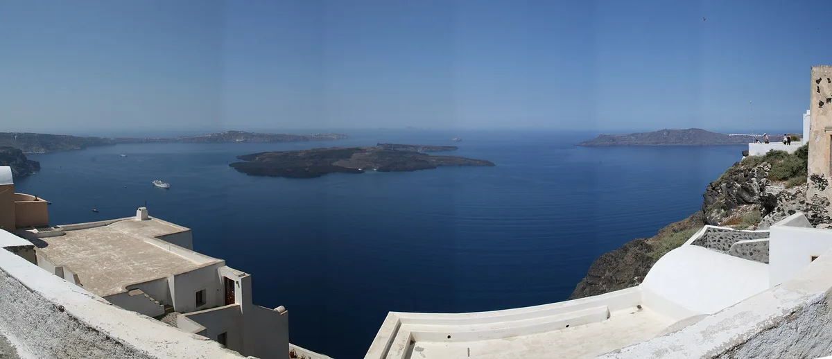 Skaros-Strand, Cyclades, Griechenland