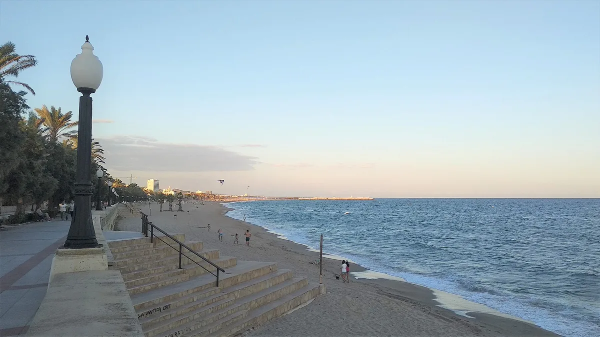 Coma-ruga-Strand, El Vendrell, Catalonia, Spanien