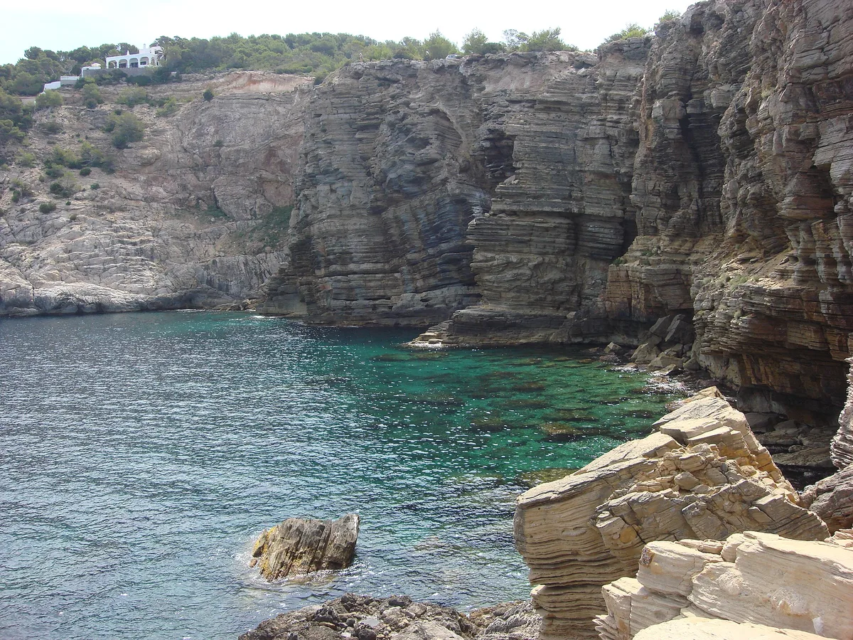 Sa Galera Beach, Sant Antoni de Portmany, Balearic Islands, Spain