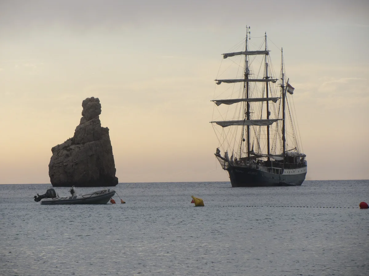 Figueretes Beach, Eivissa, Balearic Islands, Spain