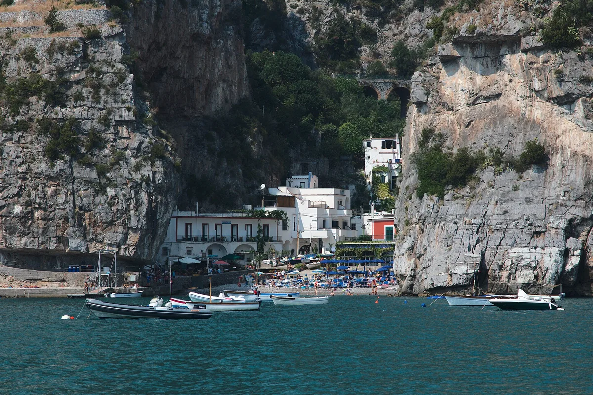 Playa de Marina di Praia, Praiano, Campania, Italia — 3