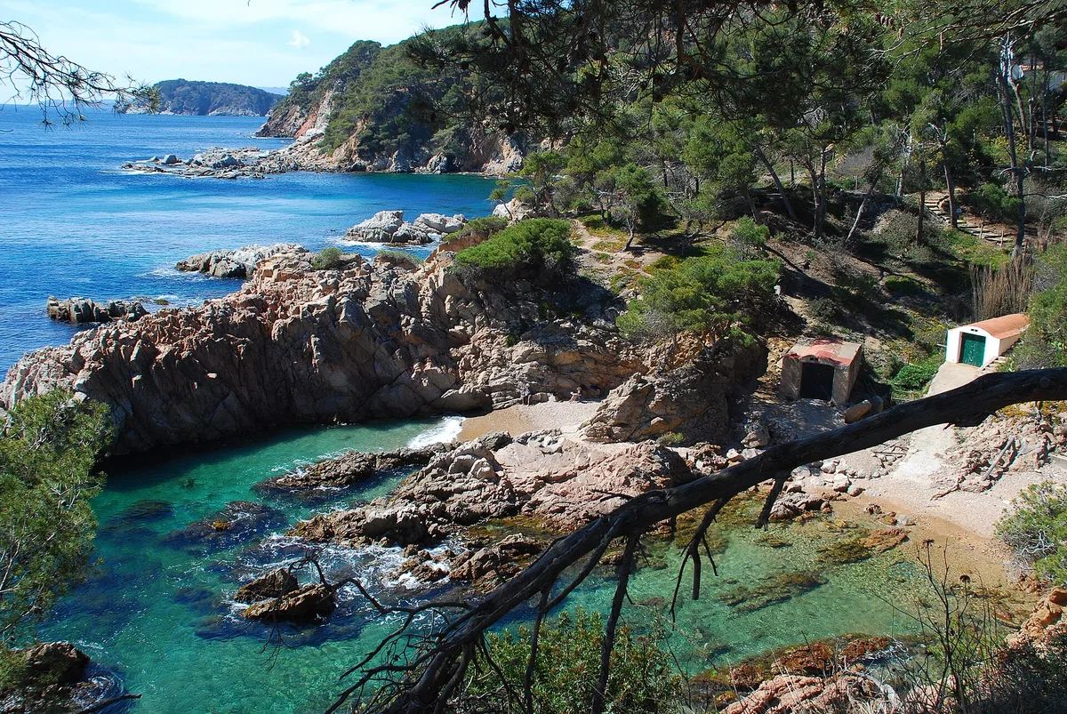 Plage de Cala Estreta, Palamós, Catalonia, Espagne