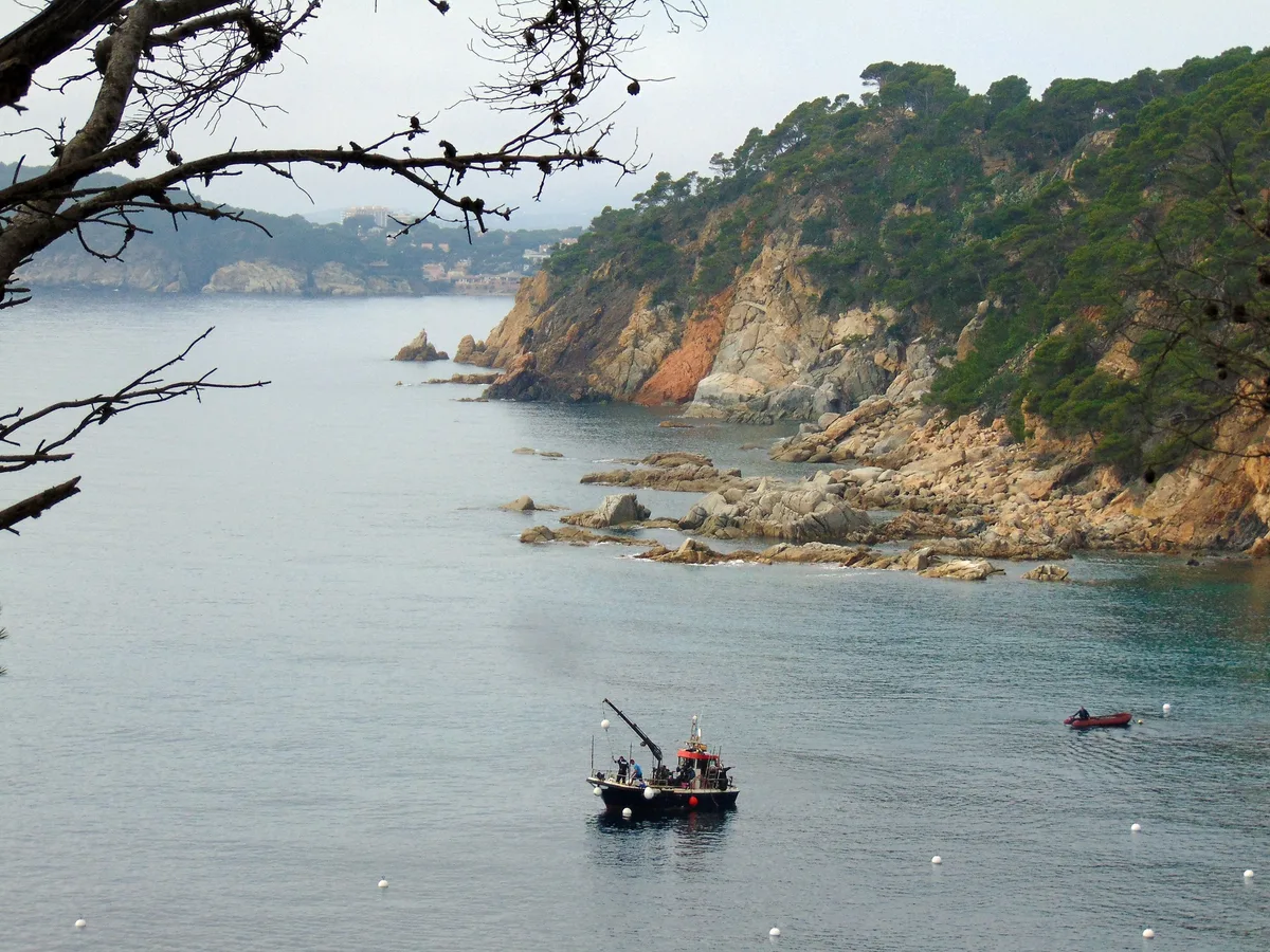 Plage de Cala Estreta, Palamós, Catalonia, Espagne — 4