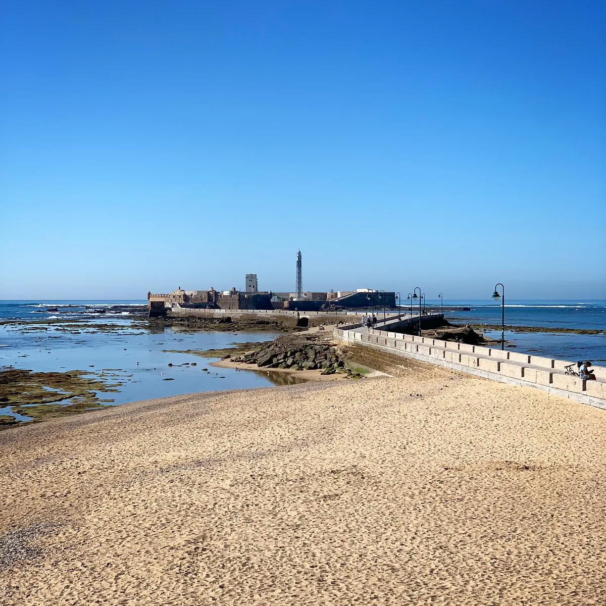 La Caleta Beach, Cádiz, Andalusia, Spain