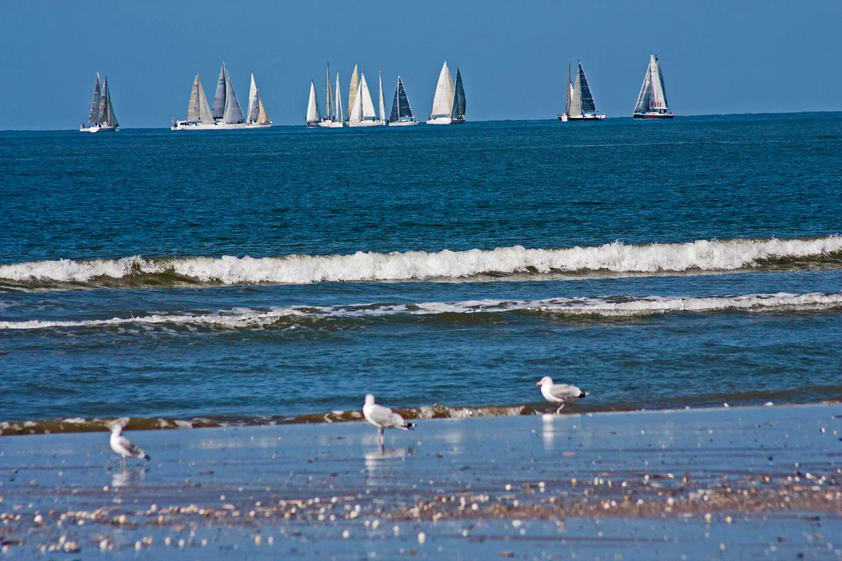 Deauville-strand, Deauville, Normandy, Frankrijk