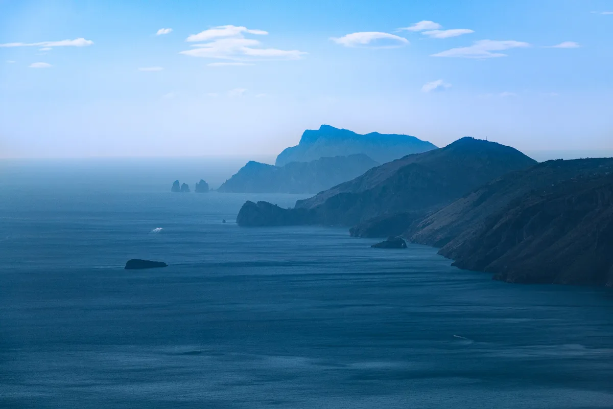 Playa de Tordigliano, Vico Equense, Campania, Italia