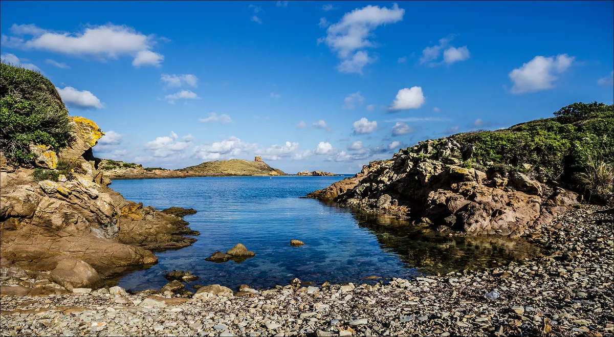 Cala En Vidrier-Strand, Maó, Balearic Islands, Spanien