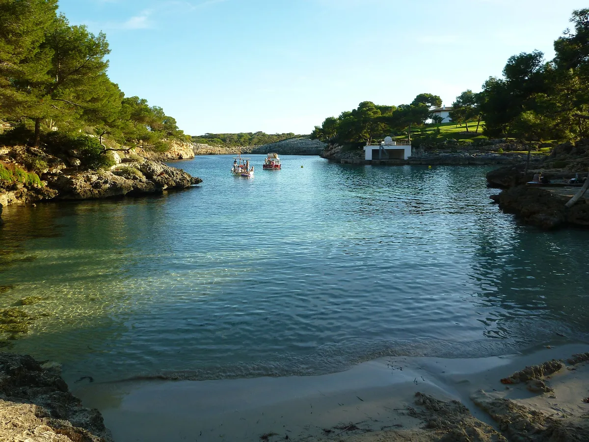Cala Sa Nau Beach, Felanitx, Balearic Islands, Spain