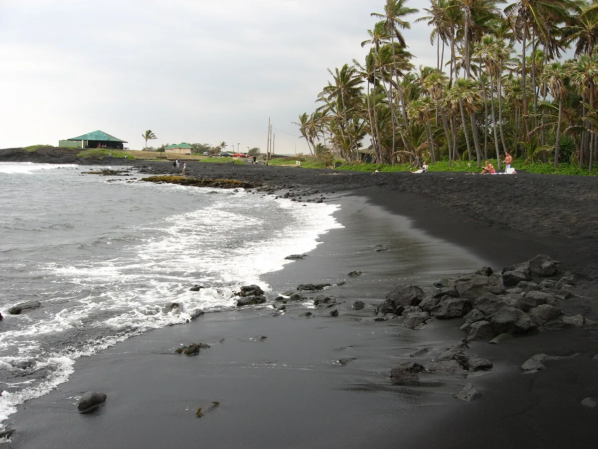 Spiaggia di Punalu'u Black Sand, Ka'u, Hawaii, Stati Uniti — 5