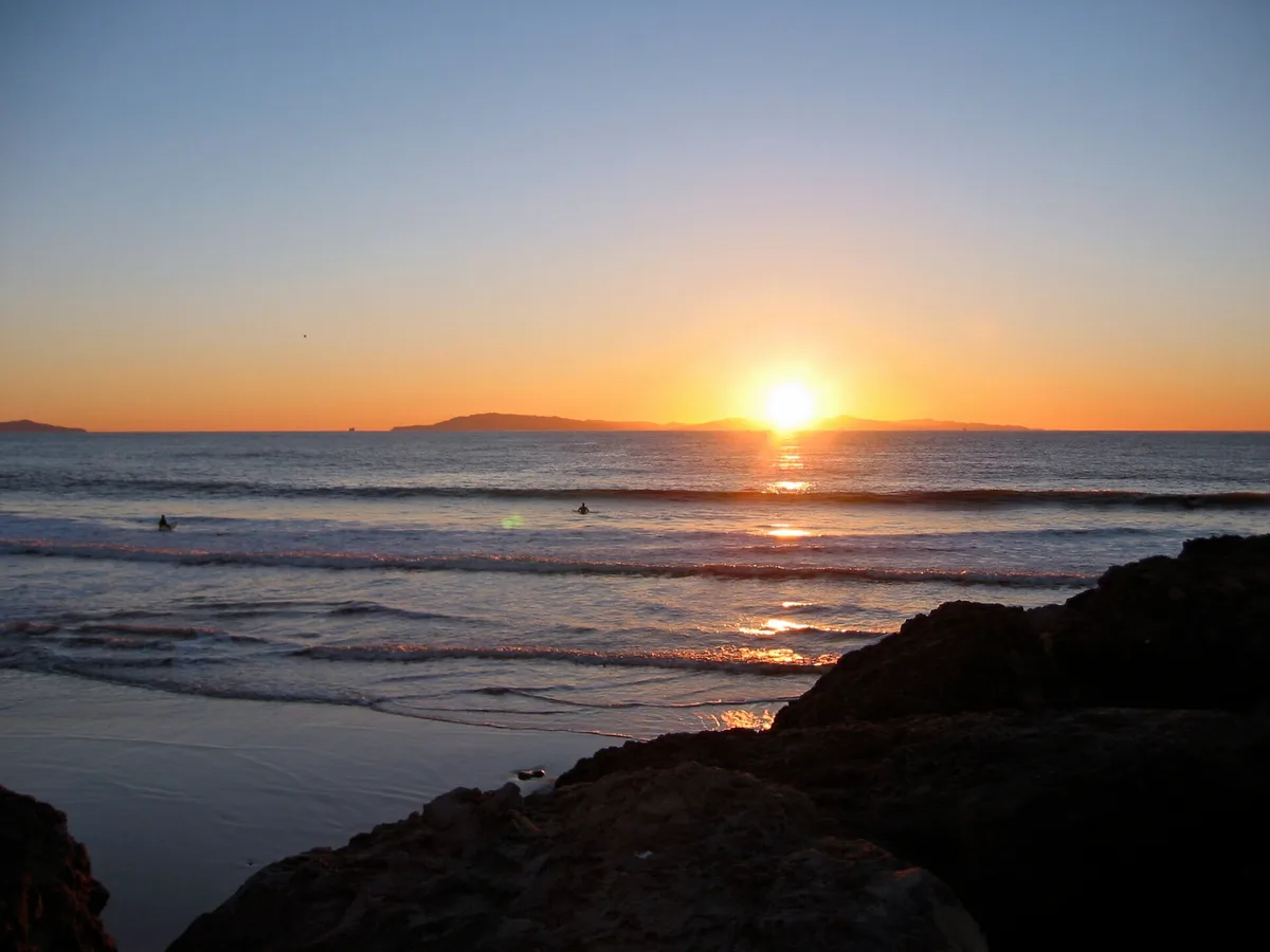Spiaggia di Leo Carrillo State, Malibu, California Coast, Stati Uniti