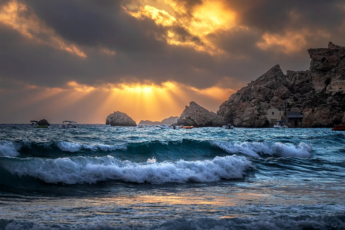 Golden Bay-Strand, Mellieħa, Maltese Islands, Malta — 2