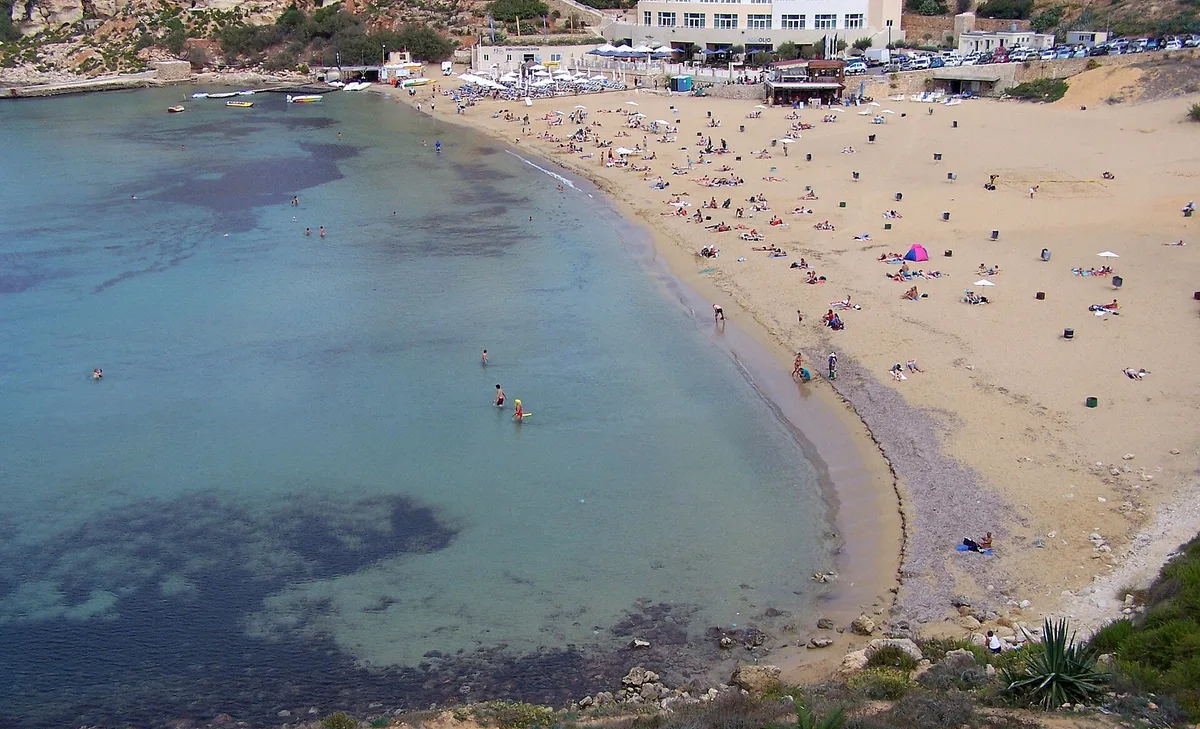 Golden Bay-Strand, Mellieħa, Maltese Islands, Malta