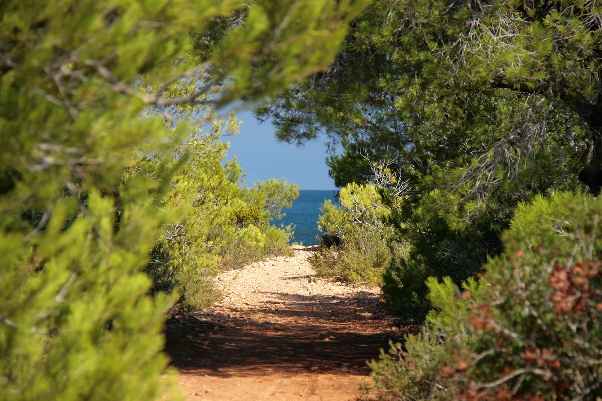 Cala Port Olivet-Strand, L'Ametlla de Mar, Catalonia, Spanien — 2