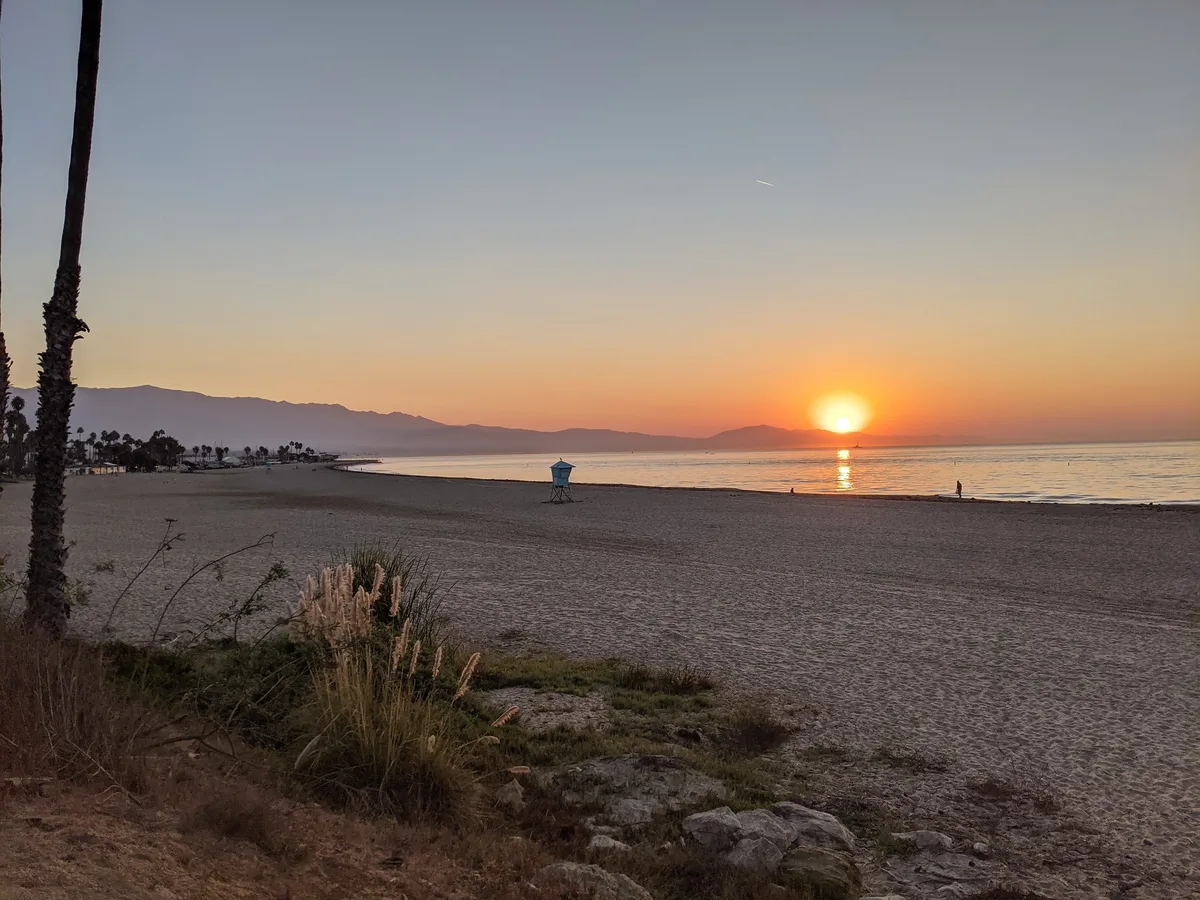 Leadbetter Beach, Santa Barbara, California Coast, Stati Uniti